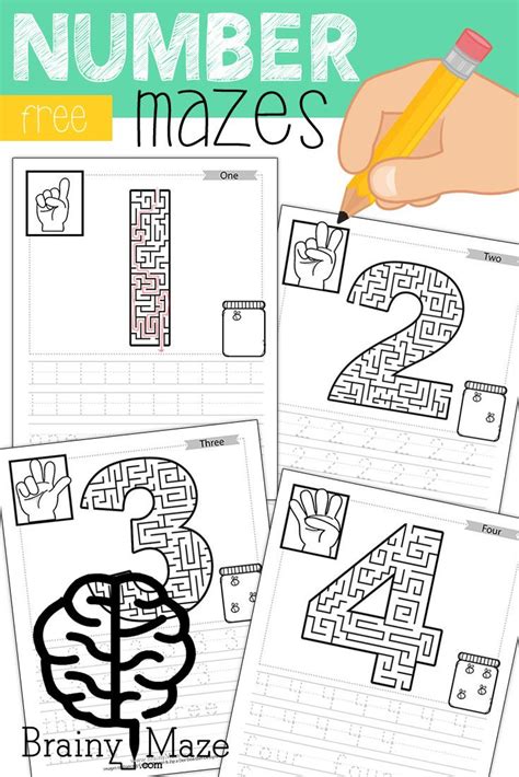 Free Printable Number Mazes Free Educational Mazes For Kids This Set