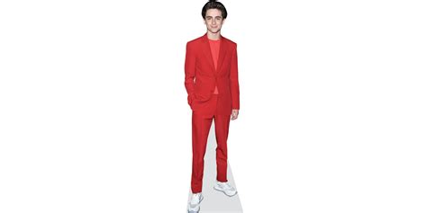 Timothee Chalamet Red Suit Cardboard Cutout Celebrity Cutouts