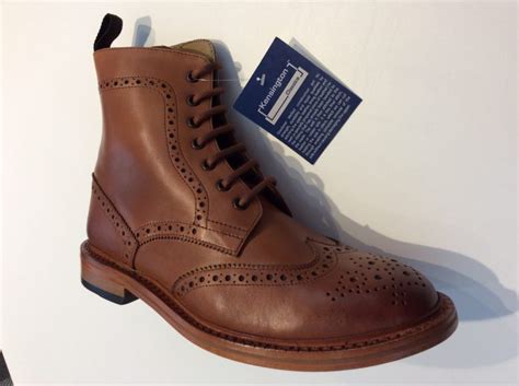 Kensington Classics Leather Lace Up Brogue Boots Tan Mod One