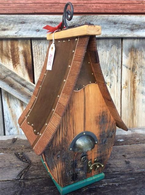 Unique Birdhouse Barnwood Teardrop Recycled Handmade Wedding Gift