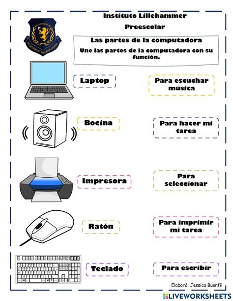 Las Partes De La Computadora Y Sus Funciones Worksheet Artofit