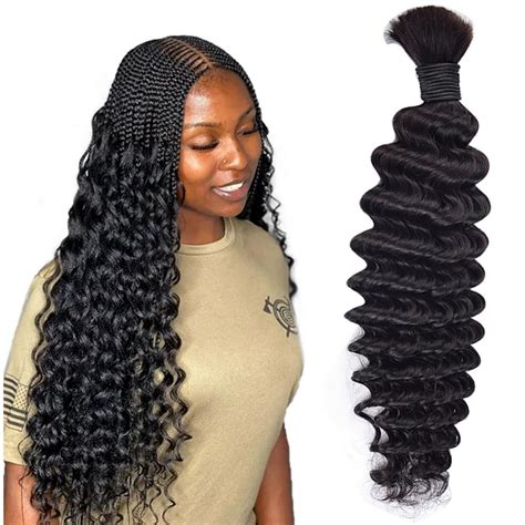 Amazon Deep Wave Human Hair Bulk For Braiding Brazilian Virgin