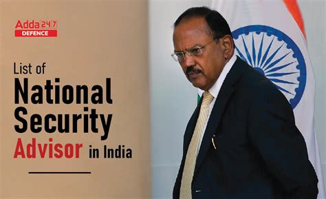 List Of National Security Advisor In India