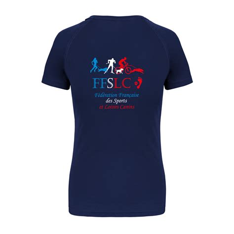 T Shirt Femme Ffslc Floqué Fédération Française Des Sports Et Loisirs