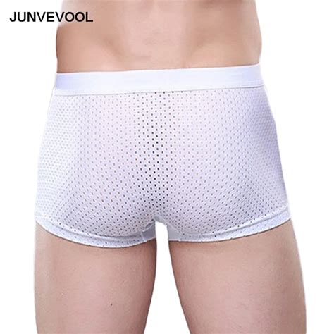 U Convex Men Shorts Casual Underwear Boxer Mens Sexy Mesh Underpantts Breathable Modal Short