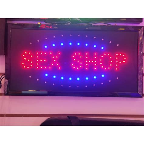 Painel Led Letreiro Placa Luminoso Escrito Sex Shop Led Pisca Shopee