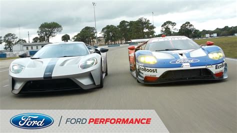 The Ford Gt Race Car Meets The Road Car Ford Gt Ford Performance Youtube