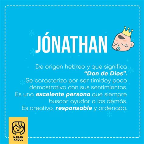 Significado Del Nombre Jónathan