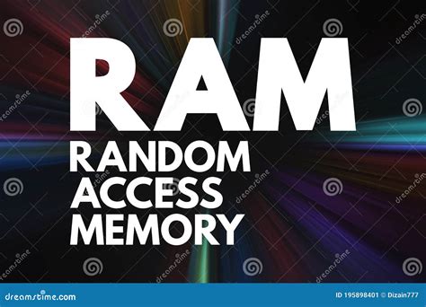 Ram Random Access Memory Acronym Technology Concept Background Stock Illustration