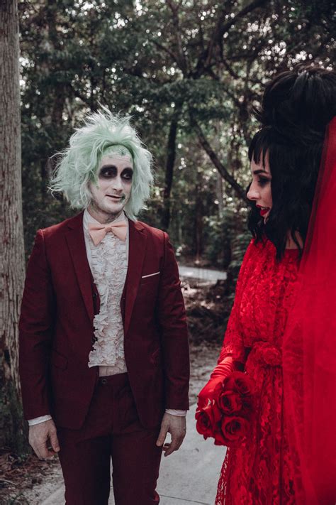 Halloween Couples Costume Idea: Beetlejuice and Lydia Deetz