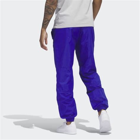 Adidas Premium Essentials Crinkle Nylon Pants Blue Adidas Australia