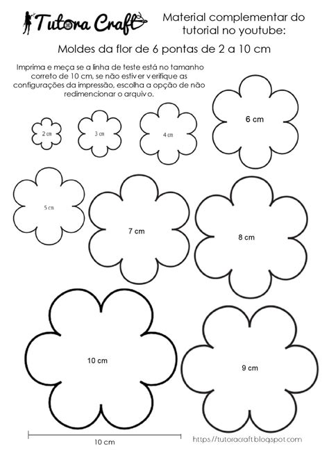 Molde Para Imprimir Molde Flor 6 Pontas Pdf OneDrive Flores De