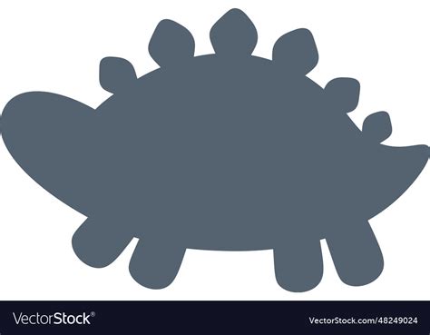 Baby Dinosaur Silhouette Royalty Free Vector Image