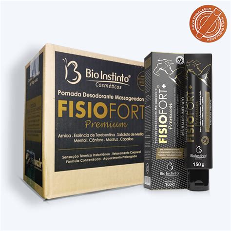 Pomada Desodorante Massageadora Fisiofort Premium G Kit