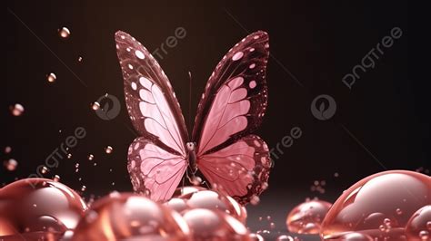 Butterfly Water Drops Wings Beautiful Background Butterfly Wing