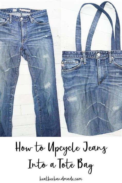 How To Upcycle Jeans Into A Tote Bag Upcycle Jeans Diy Sewing Tutorials Diy Tote Bag