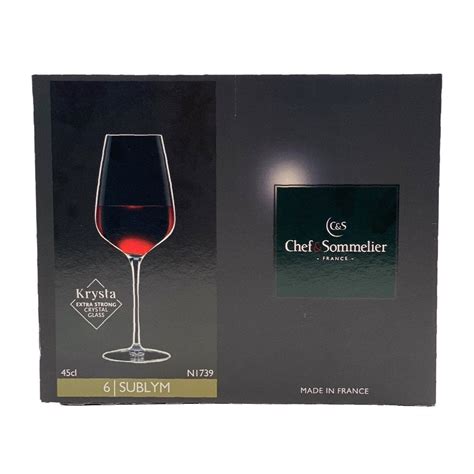 Chef Sommelier Sublym 6 Stemmed Almost Unbreakable Red Wine Glasses