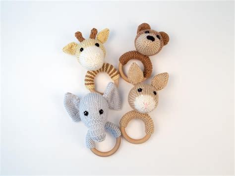 Cute Animal Baby Rattles Knitting Kit - Perfect for Little Hands