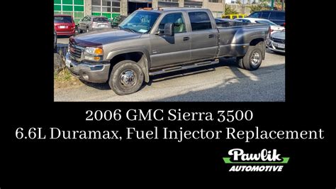 2006 Gmc Sierra 3500 66l Duramax Fuel Injector Replacement Youtube