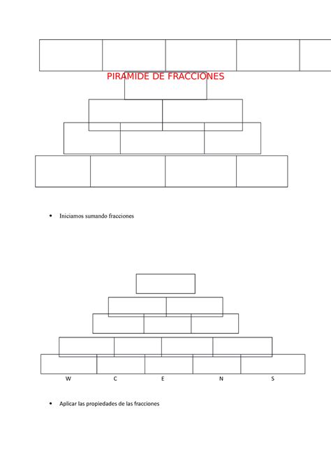 Matematicas Escenario Piramide De Fracciones Iniciamos Sumando