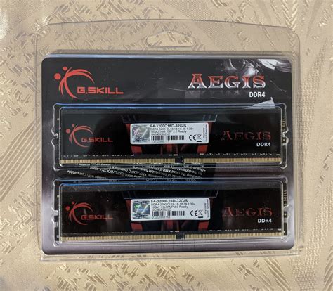 Оперативная память G Skill Aegis Ddr4 32gb 2x16gb Kit 3200mhz Cl16 1