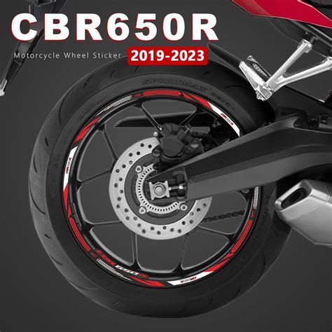 Motorcycle Wheel Stickers Waterproof Rim Decal CBR 650R 2023 For Honda