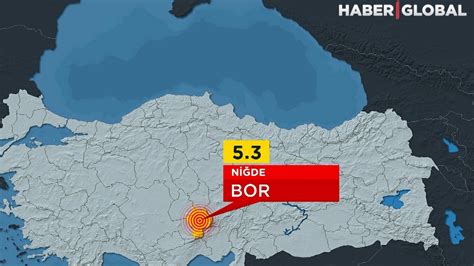 Son Dakika AFAD Niğde Bor da 5 3 büyüklüğünde deprem Son depremler