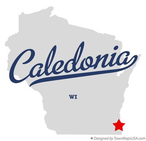 Map Of Caledonia Racine County Wi Wisconsin