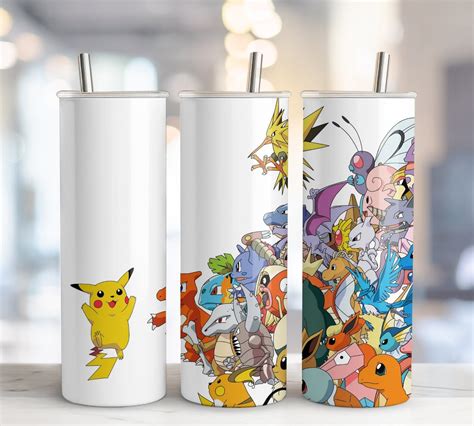 Pikachu Oz Skinny Tumbler Sublimation Design Tumbler Wrap Design