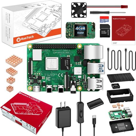 Rastech Raspberry Pi 4 4gb Starter Kit 4gb Ram With 32gb