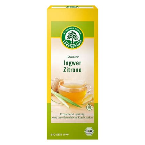 Lebensbaum Green Tea Ginger Lemon Organic 20 X 2 G Teabags 40 G 1 97