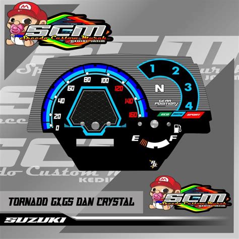 Papan Speedometer Custom Tornado Biru Panel Spido Meter Cutom Tornado