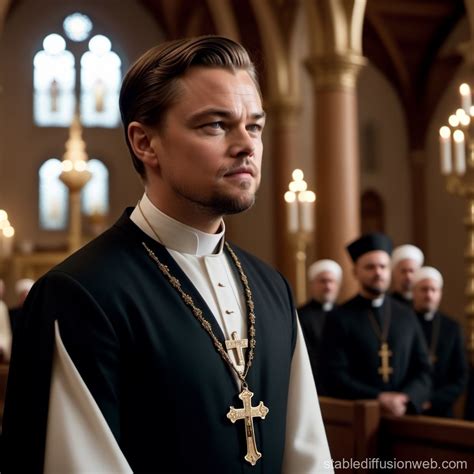 leonardo dicaprio dressed as a priest in an orthodox church Prompts ...