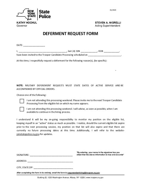 Fillable Online Deferment Request Form Fax Email Print Pdffiller