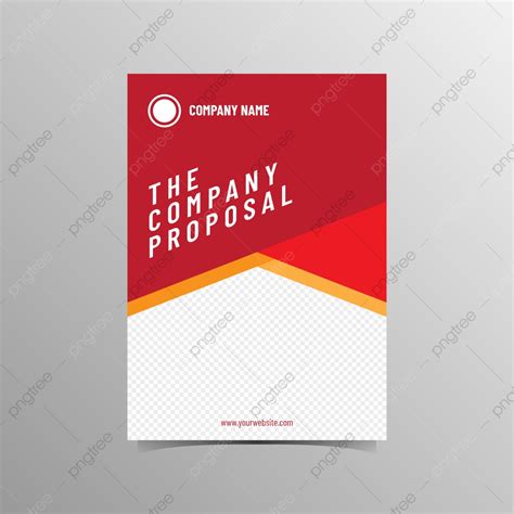 The Proposal Cover Design With Red And Orange Color Template Download