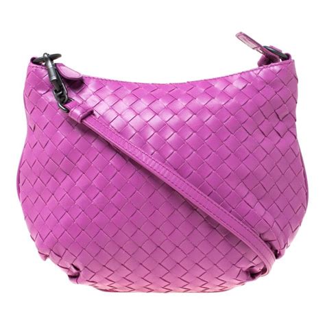 Bottega Veneta Pink Intrecciato Leather Shoulder Bag For Sale At 1stdibs