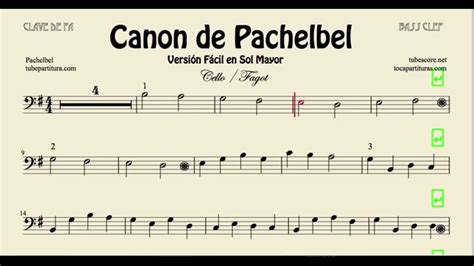 Pachelbel Canon Easy Sheet Music For Cello And Bassoon Youtube