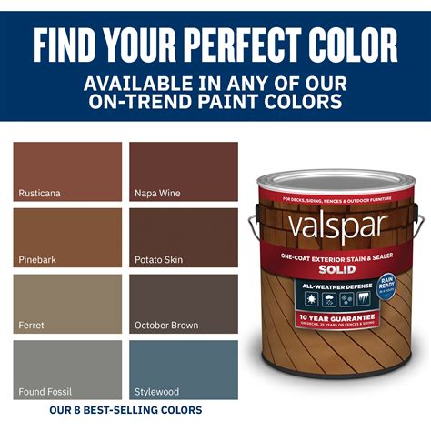 Lowes Valspar Solid Stain Color Chart Learn About Our Commitment To