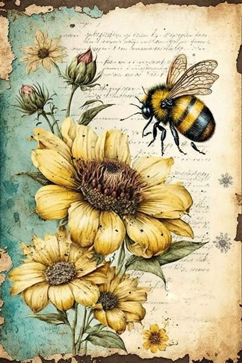 Pin De Darlene Cameron En Bees Arte De Abeja Flores Victorianas