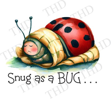 Snug As A Bug In A Rug Ladybug Png For Sublimationheat Press Etsy