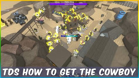 How To Beat Badlands On Fallen And Get The Cowboy 🛡️ Roblox Tower Defense Simulator Youtube