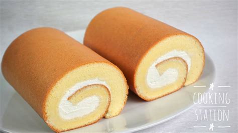 Vanilla Swiss Roll Cake Vanilla Roll Cake Recipe Sponge Cake Rolled