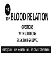 Nd May Top Blood Relation Q S Pdf Top Blood Relation