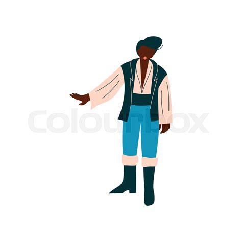 Male Opera Singer Performing On Stage African Amercian Man Giving Representation Vector