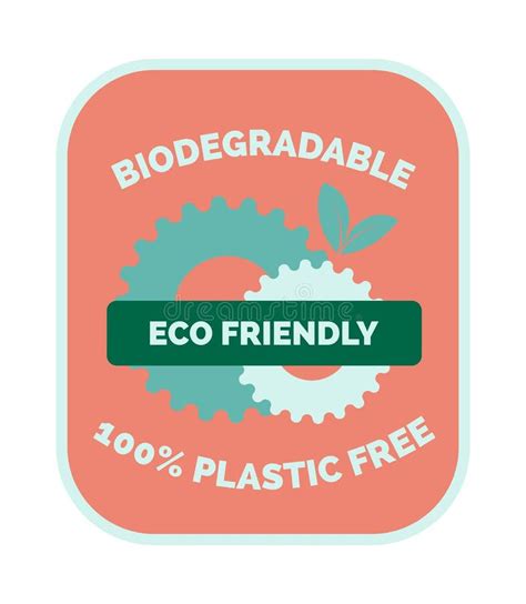 Biodegradable Eco Friendly Plastic Free Product Stock Vector