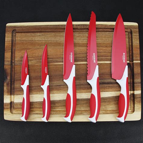 Utility 5PCS Kitchen Knife Set Stainless Steel Non Stick Knives 3 5 5