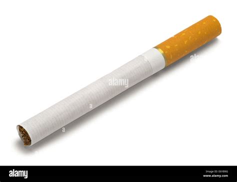 Solo nuevo cigarrillo aislado sobre fondo blanco Fotografía de stock