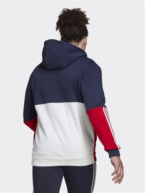 Sweat Zippé à Capuche Adidas Marine Rouge Kiabi 65 00€