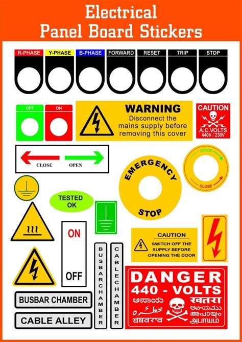 Plastic Electrical Panel Board Sticker Size 2040 Mm At Rs 10piece