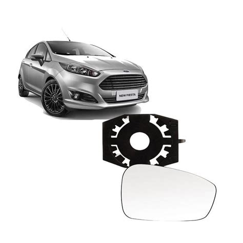 Lente E Base Retrovisor Direito New Fiesta A Blawer